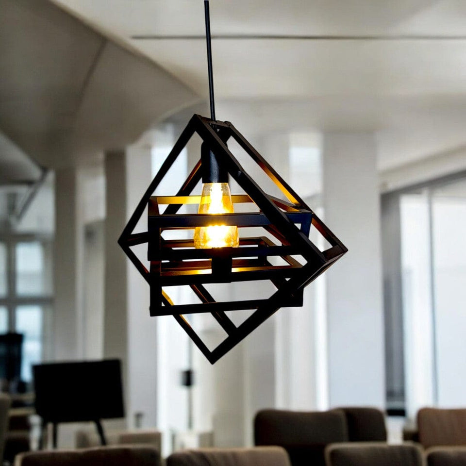 Cube Pendant Light for Contemporary Living Spaces and Interiors