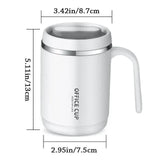 Coffee cup with handle - 304 stainless steel durable & stylish, 500ml