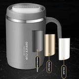 Coffee cup with handle - 304 stainless steel durable & stylish, 500ml