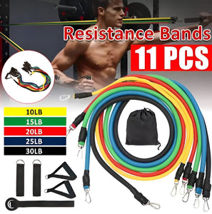 5 In 1 Power Exercise Resistance Bands Set
