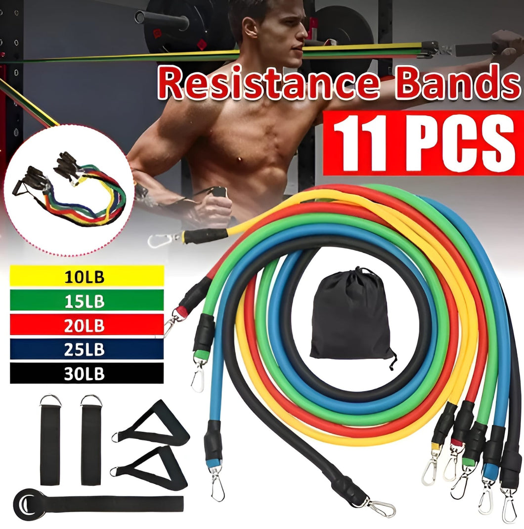 5 In 1 Power Exercise Resistance Bands Set