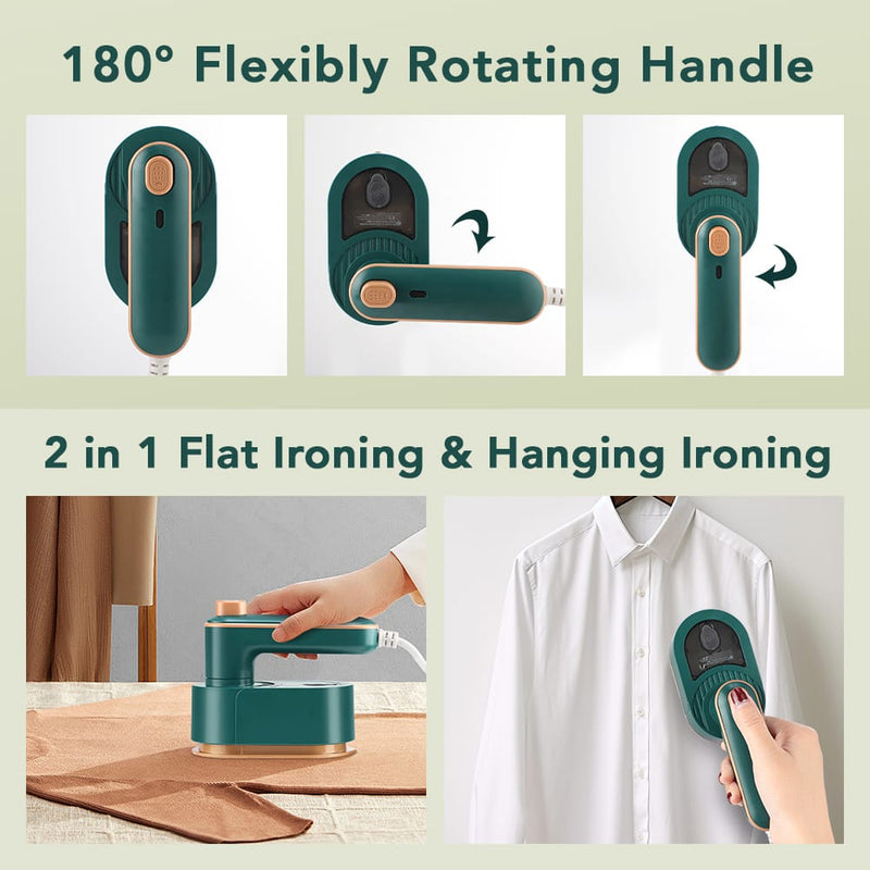 Small & Portable Micro Steam Iron – Dry & Wet Combo