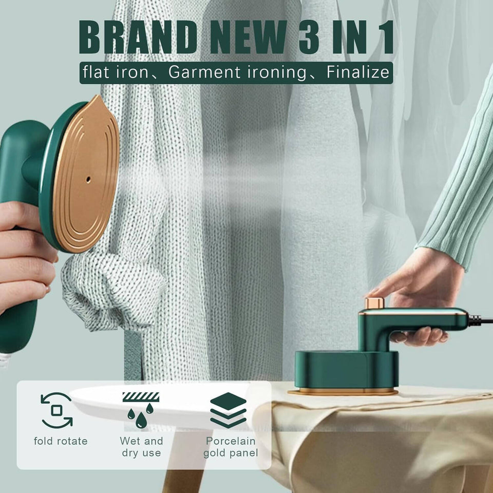 Small & Portable Micro Steam Iron – Dry & Wet Combo